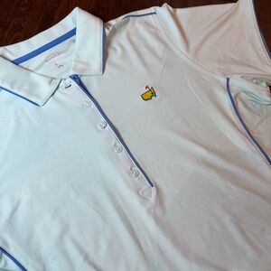 Masters Magnolia Lane Tech Polo Blue Pipping size Large Golf Activewear